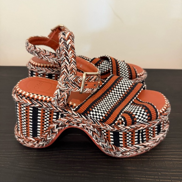 Chloe MERIL 100 WOVEN PLATFORM SANDALS - Picture 3 of 7